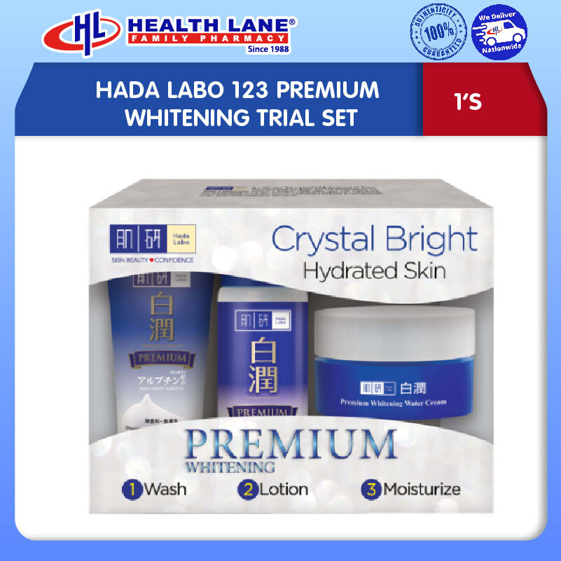 HADA LABO 123 PREMIUM PEMUTIH TRIAL SET
